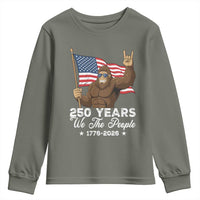 250 Years We The People Bigfoot Youth Sweatshirt Funny Patriotic 1776 to 2026 US Semiquincentennial - Wonder Print Shop