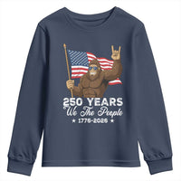 250 Years We The People Bigfoot Youth Sweatshirt Funny Patriotic 1776 to 2026 US Semiquincentennial - Wonder Print Shop