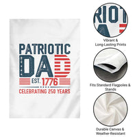 Patriotic Dad 250 Years Garden Flag Est. 1776 Funny USA Semiquincentennial - Wonder Print Shop