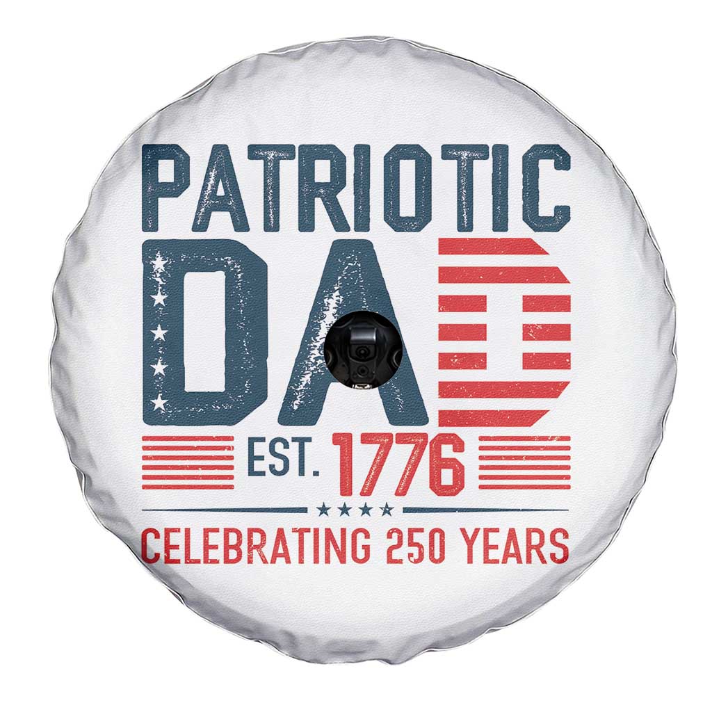 Patriotic Dad 250 Years Spare Tire Cover Est. 1776 Funny USA Semiquincentennial - Wonder Print Shop