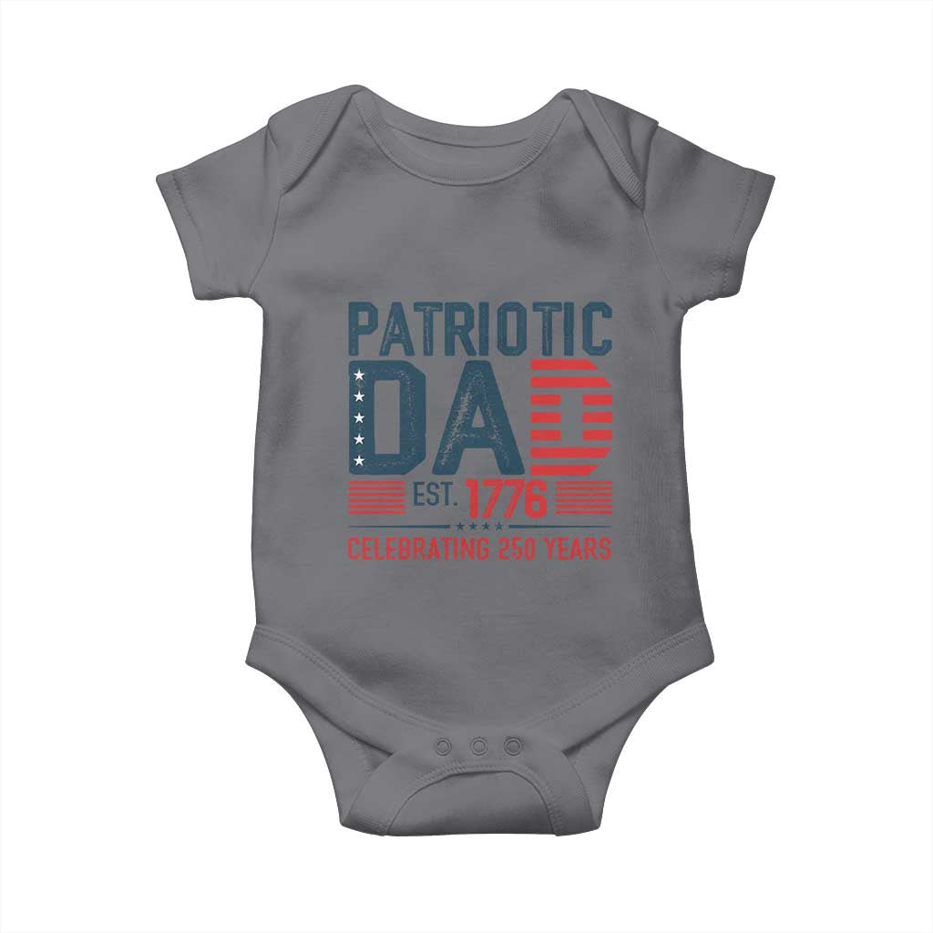 Patriotic Dad 250 Years Baby Onesie Est. 1776 Funny USA Semiquincentennial - Wonder Print Shop