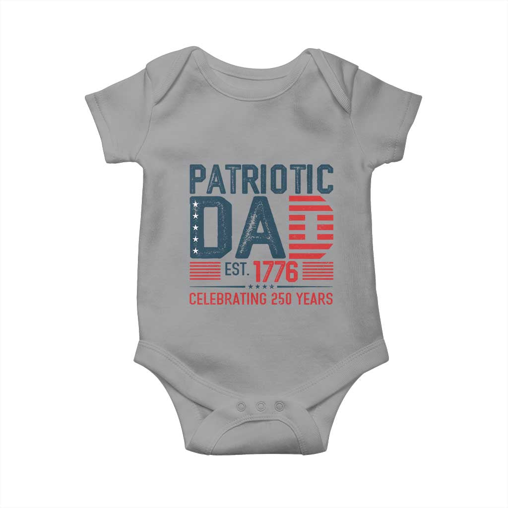 Patriotic Dad 250 Years Baby Onesie Est. 1776 Funny USA Semiquincentennial - Wonder Print Shop