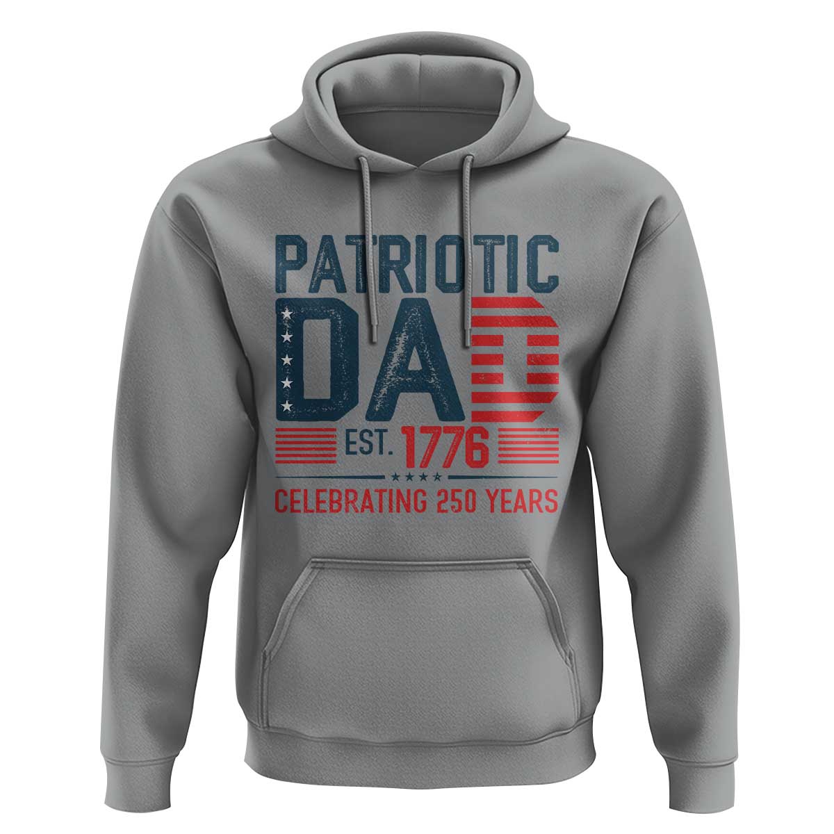 Patriotic Dad 250 Years Hoodie Est. 1776 Funny USA Semiquincentennial - Wonder Print Shop