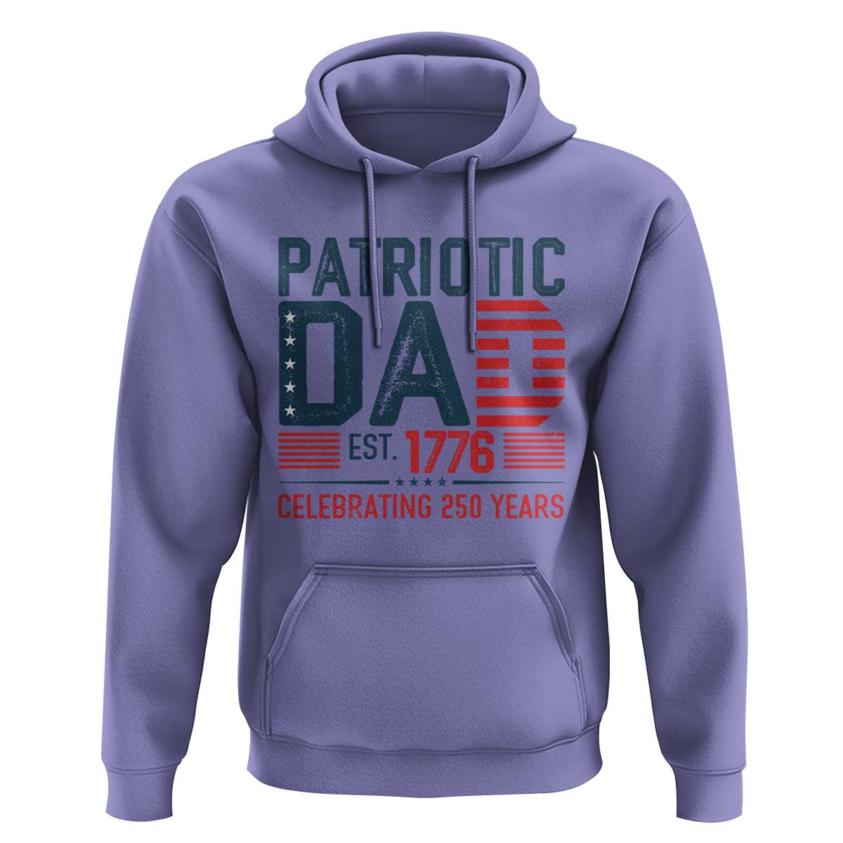 Patriotic Dad 250 Years Hoodie Est. 1776 Funny USA Semiquincentennial - Wonder Print Shop