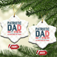 Patriotic Dad 250 Years Ceramic Ornament Est. 1776 Funny USA Semiquincentennial - Wonder Print Shop