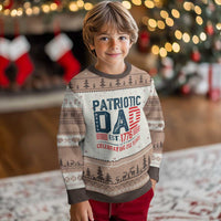 Patriotic Dad 250 Years Ugly Christmas Sweater Est. 1776 Funny USA Semiquincentennial - Wonder Print Shop