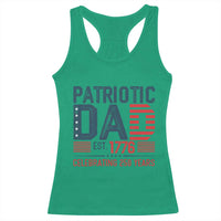 Patriotic Dad 250 Years Racerback Tank Top Est. 1776 Funny USA Semiquincentennial - Wonder Print Shop