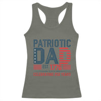Patriotic Dad 250 Years Racerback Tank Top Est. 1776 Funny USA Semiquincentennial - Wonder Print Shop