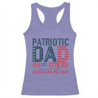 Patriotic Dad 250 Years Racerback Tank Top Est. 1776 Funny USA Semiquincentennial - Wonder Print Shop