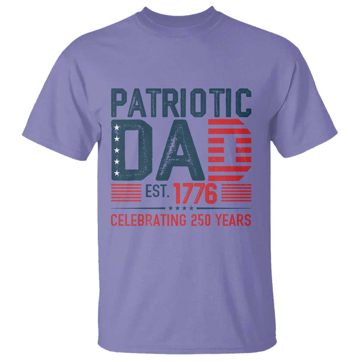 Patriotic Dad 250 Years T Shirt Est. 1776 Funny USA Semiquincentennial - Wonder Print Shop