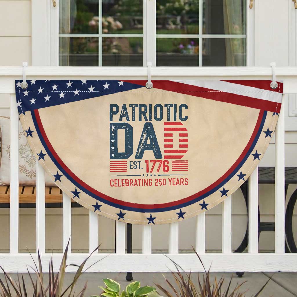 American Dad 250 Years Patriotic Fan Flag Est. 1776 Funny USA Semiquincentennial