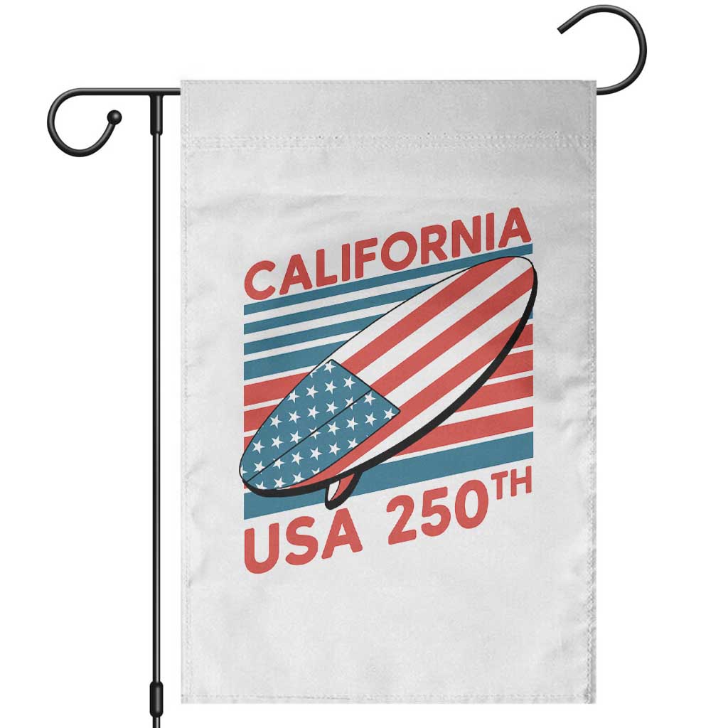 California USA 250th Anniversary Garden Flag US Semiquincentennial Patriotic Surfboard Graphic - Wonder Print Shop