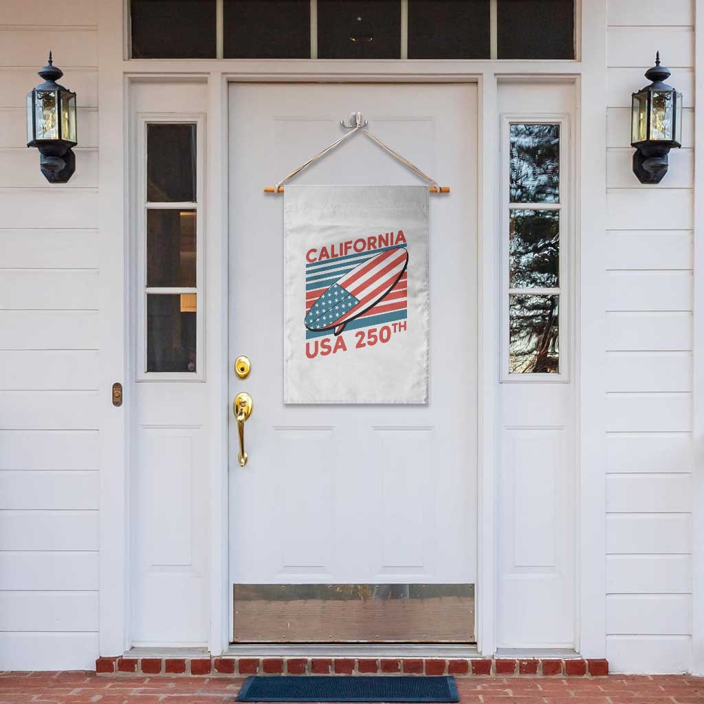 California USA 250th Anniversary Garden Flag US Semiquincentennial Patriotic Surfboard Graphic - Wonder Print Shop