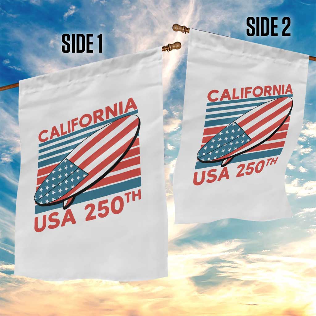 California USA 250th Anniversary Garden Flag US Semiquincentennial Patriotic Surfboard Graphic - Wonder Print Shop