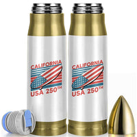 California USA 250th Anniversary Bullet Tumbler US Semiquincentennial Patriotic Surfboard Graphic - Wonder Print Shop