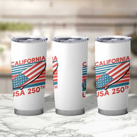 California USA 250th Anniversary Tumbler Cup US Semiquincentennial Patriotic Surfboard Graphic - Wonder Print Shop