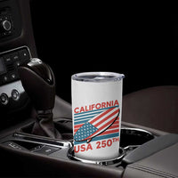 California USA 250th Anniversary Tumbler Cup US Semiquincentennial Patriotic Surfboard Graphic - Wonder Print Shop