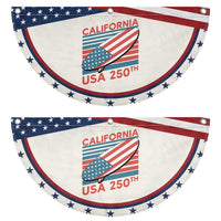 California USA 250th Anniversary Patriotic Fan Flag US Semiquincentennial Surfboard Graphic