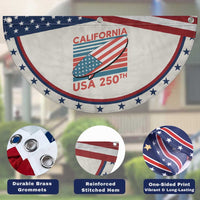 California USA 250th Anniversary Patriotic Fan Flag US Semiquincentennial Surfboard Graphic