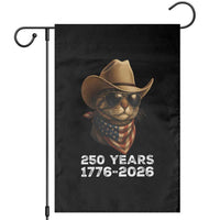 Cool Cowboy Cat 250 Years Garden Flag Funny Patriotic 1776 to 2026 US Semiquincentennial - Wonder Print Shop