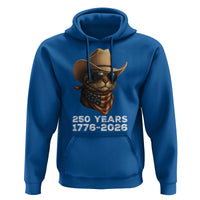 Cool Cowboy Cat 250 Years Hoodie Funny Patriotic 1776 to 2026 US Semiquincentennial - Wonder Print Shop
