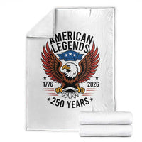 American Legends Eagle Throw Blanket 250 Years Patriotic Heritage 1776 to 2026 Semiquincentennial - Wonder Print Shop