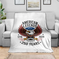 American Legends Eagle Throw Blanket 250 Years Patriotic Heritage 1776 to 2026 Semiquincentennial - Wonder Print Shop