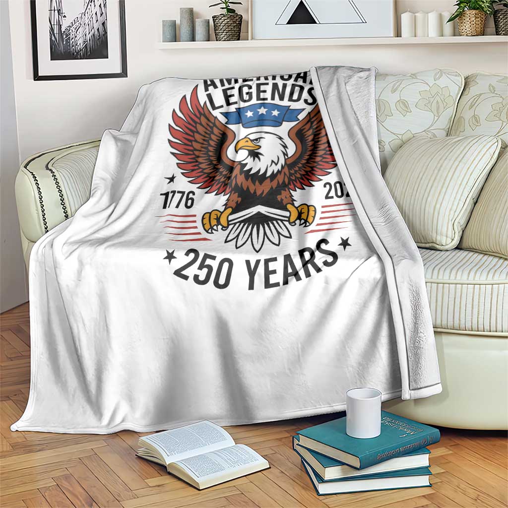 American Legends Eagle Throw Blanket 250 Years Patriotic Heritage 1776 to 2026 Semiquincentennial - Wonder Print Shop