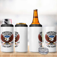 American Legends Eagle 4 in 1 Can Cooler Tumbler 250 Years Patriotic Heritage 1776 to 2026 Semiquincentennial - Wonder Print Shop
