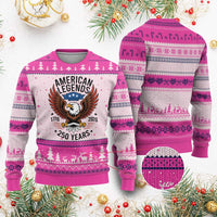 American Legends Eagle Ugly Christmas Sweater 250 Years Patriotic Heritage 1776 to 2026 Semiquincentennial - Wonder Print Shop