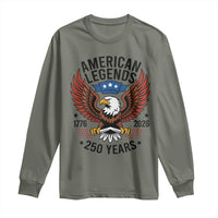 American Legends Eagle Long Sleeve Shirt 250 Years Patriotic Heritage 1776 to 2026 Semiquincentennial - Wonder Print Shop