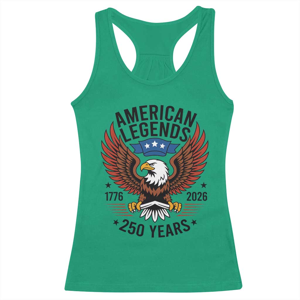 American Legends Eagle Racerback Tank Top 250 Years Patriotic Heritage 1776 to 2026 Semiquincentennial - Wonder Print Shop