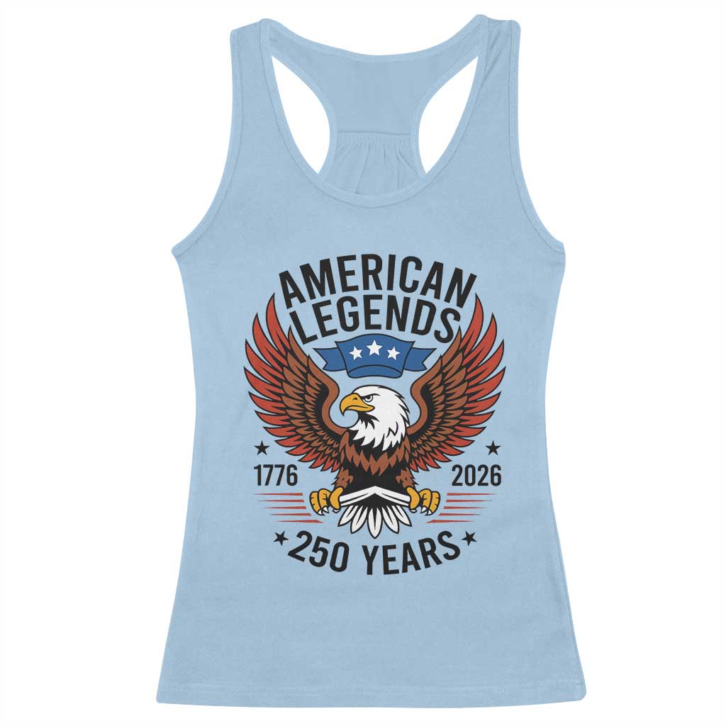 American Legends Eagle Racerback Tank Top 250 Years Patriotic Heritage 1776 to 2026 Semiquincentennial - Wonder Print Shop