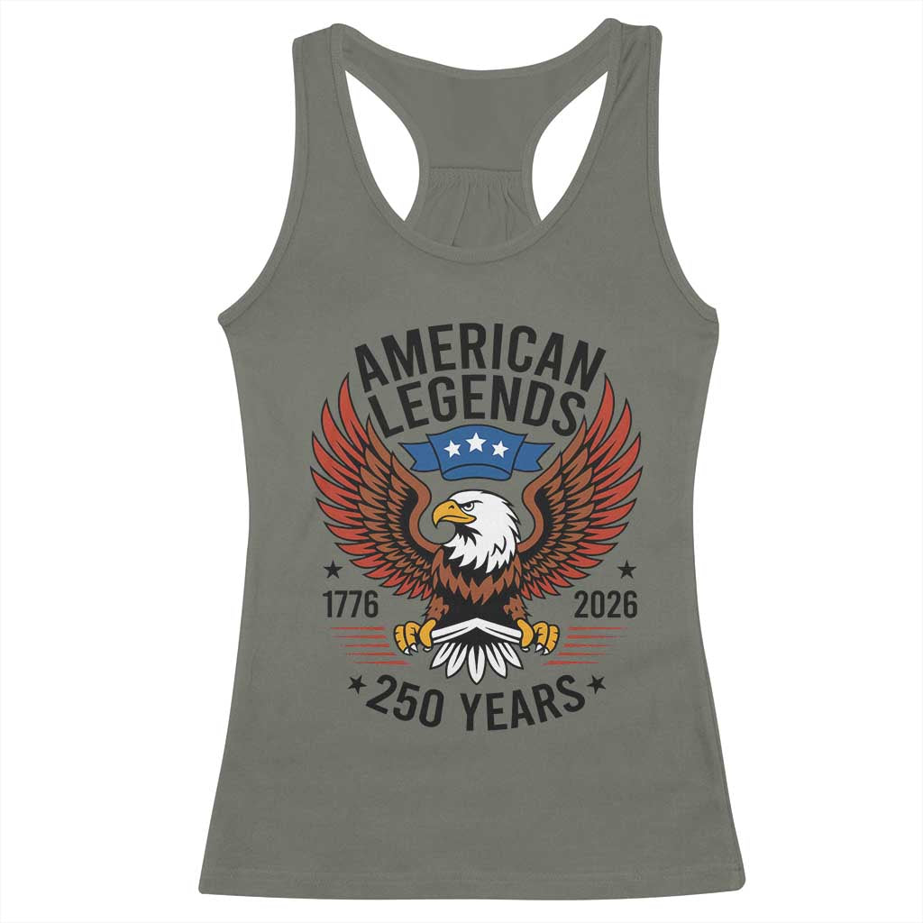 American Legends Eagle Racerback Tank Top 250 Years Patriotic Heritage 1776 to 2026 Semiquincentennial - Wonder Print Shop