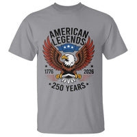 American Legends Eagle T Shirt 250 Years Patriotic Heritage 1776 to 2026 Semiquincentennial - Wonder Print Shop
