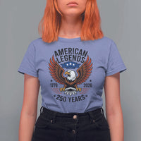American Legends Eagle T Shirt For Women 250 Years Patriotic Heritage 1776 to 2026 Semiquincentennial - Wonder Print Shop