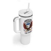 American Legends Eagle Tumbler With Handle 250 Years Patriotic Heritage 1776 to 2026 Semiquincentennial - Wonder Print Shop