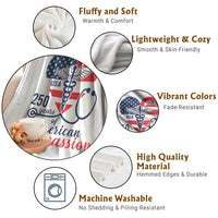 250 Years of American Compassion Throw Blanket Patriotic Medical Worker - Wonder Print Shop