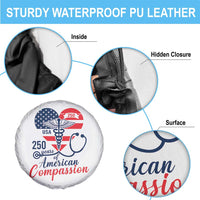 250 Years of American Compassion Spare Tire Cover Patriotic Medical Worker - Wonder Print Shop