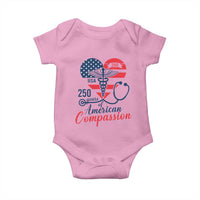 250 Years of American Compassion Baby Onesie Patriotic Medical Worker - Wonder Print Shop