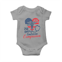 250 Years of American Compassion Baby Onesie Patriotic Medical Worker - Wonder Print Shop