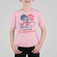 250 Years of American Compassion T Shirt For Kid Patriotic Medical Worker - Wonder Print Shop
