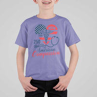 250 Years of American Compassion T Shirt For Kid Patriotic Medical Worker - Wonder Print Shop