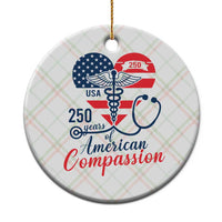 250 Years of American Compassion Ceramic Ornament Patriotic Medical Worker - Wonder Print Shop