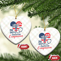 250 Years of American Compassion Ceramic Ornament Patriotic Medical Worker - Wonder Print Shop