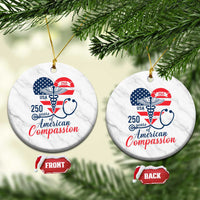 250 Years of American Compassion Ceramic Ornament Patriotic Medical Worker - Wonder Print Shop