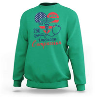 250 Years of American Compassion Sweatshirt Patriotic Medical Worker - Wonder Print Shop