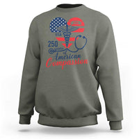 250 Years of American Compassion Sweatshirt Patriotic Medical Worker - Wonder Print Shop