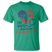 250 Years of American Compassion T Shirt Patriotic Medical Worker - Wonder Print Shop