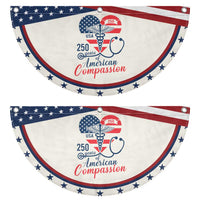 USA 250 Years of Compassion Patriotic Fan Flag Medical Worker